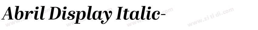 Abril Display Italic字体转换